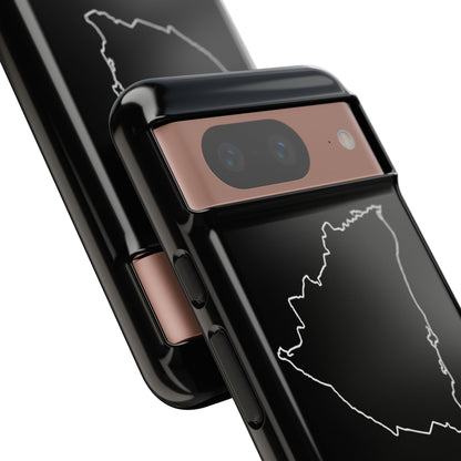 Nicaragua Outline Phone Case – Minimal Country Map Tough Case (iPhone, Samsung, Pixel)