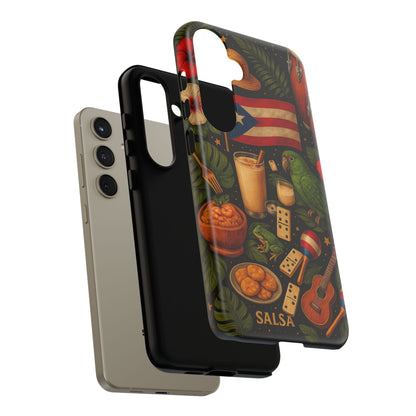 Puerto Rican Culture Phone Case | Boricua Icons Caribbean Aesthetic Tough Protective Case