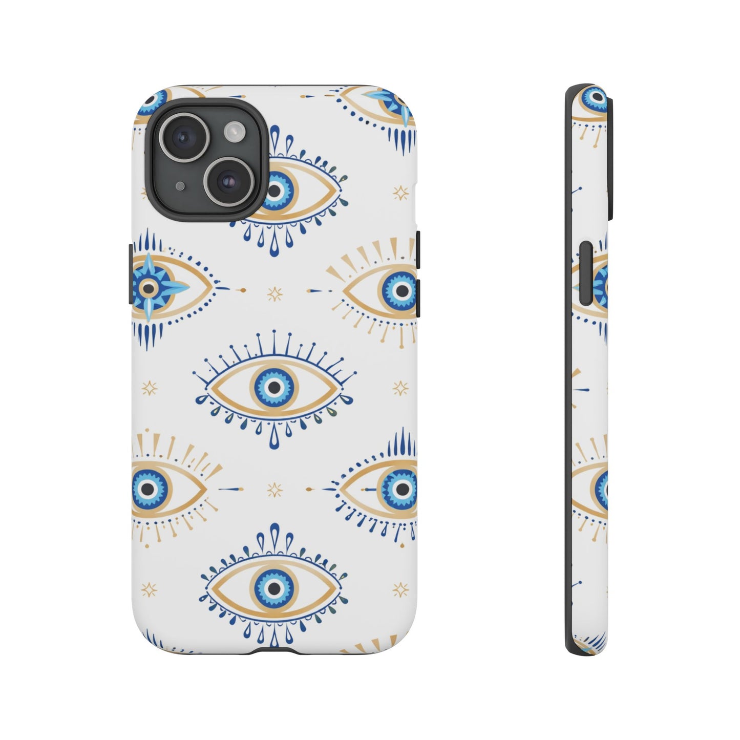 Blue Evil Eye Phone Case – Protective Slim Shockproof Cover for Iphone, Samsung Galaxy and Pixel