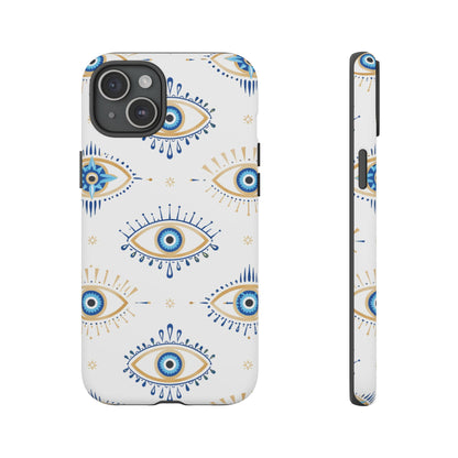 Blue Evil Eye Phone Case – Protective Slim Shockproof Cover for Iphone, Samsung Galaxy and Pixel