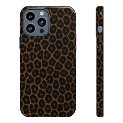 Brown Leopard Print Phone Case | Classic Animal Print Aesthetic Tough Protective Case