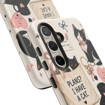 Cat Lover Phone Case | Plans? I Have A Cat Cute Aesthetic Cover