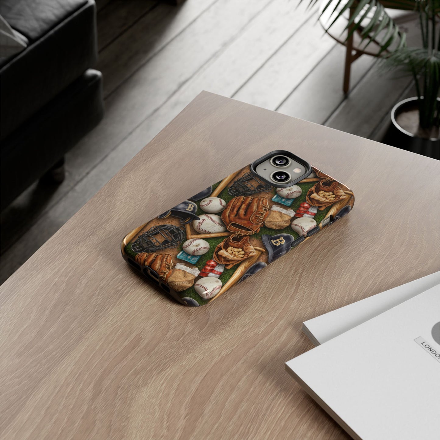 Baseball Gear Collage Phone Case – Vintage Baseball Equipment Sports Tough Case