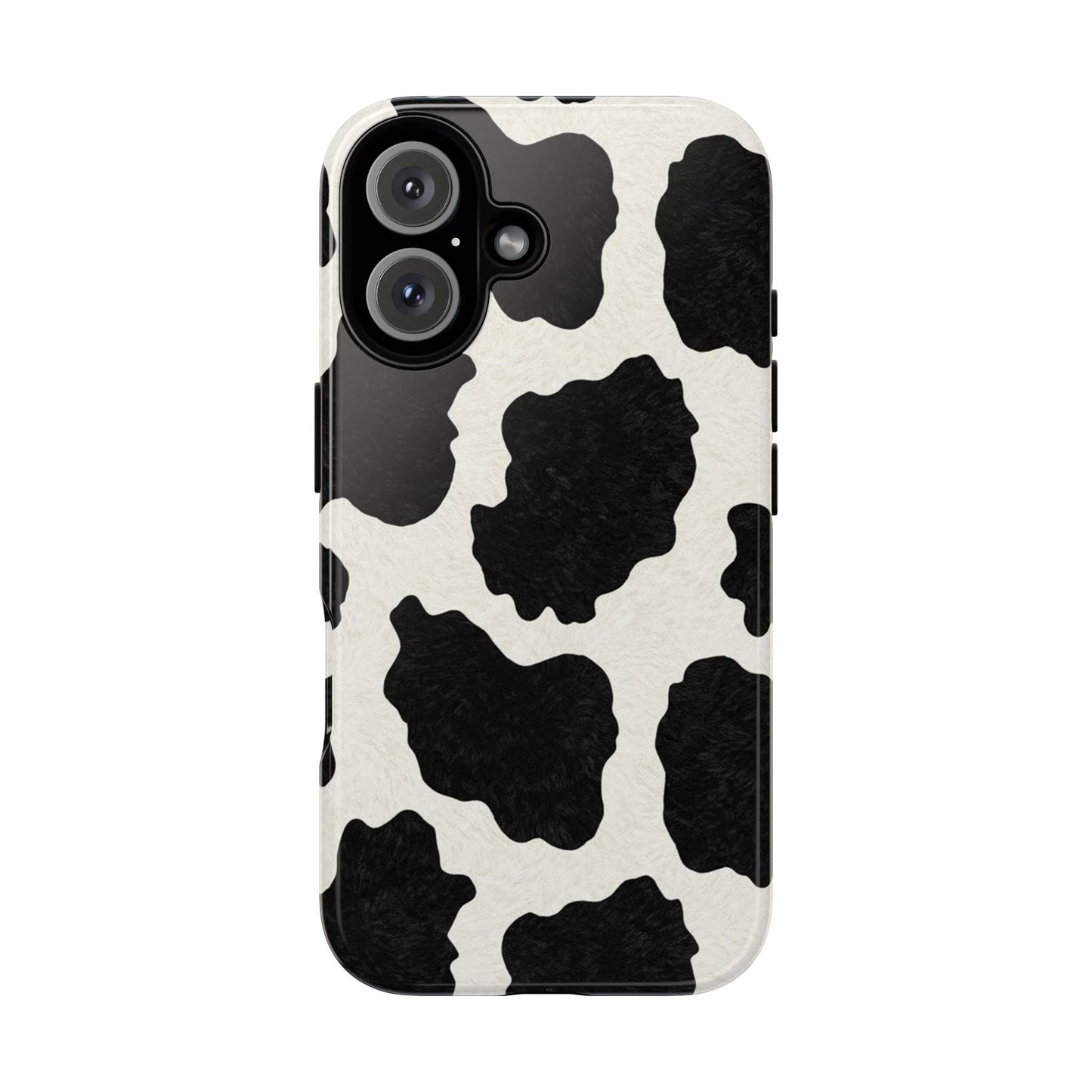 Black & White Cow Print Phone Case | Aesthetic Tough Protective Case