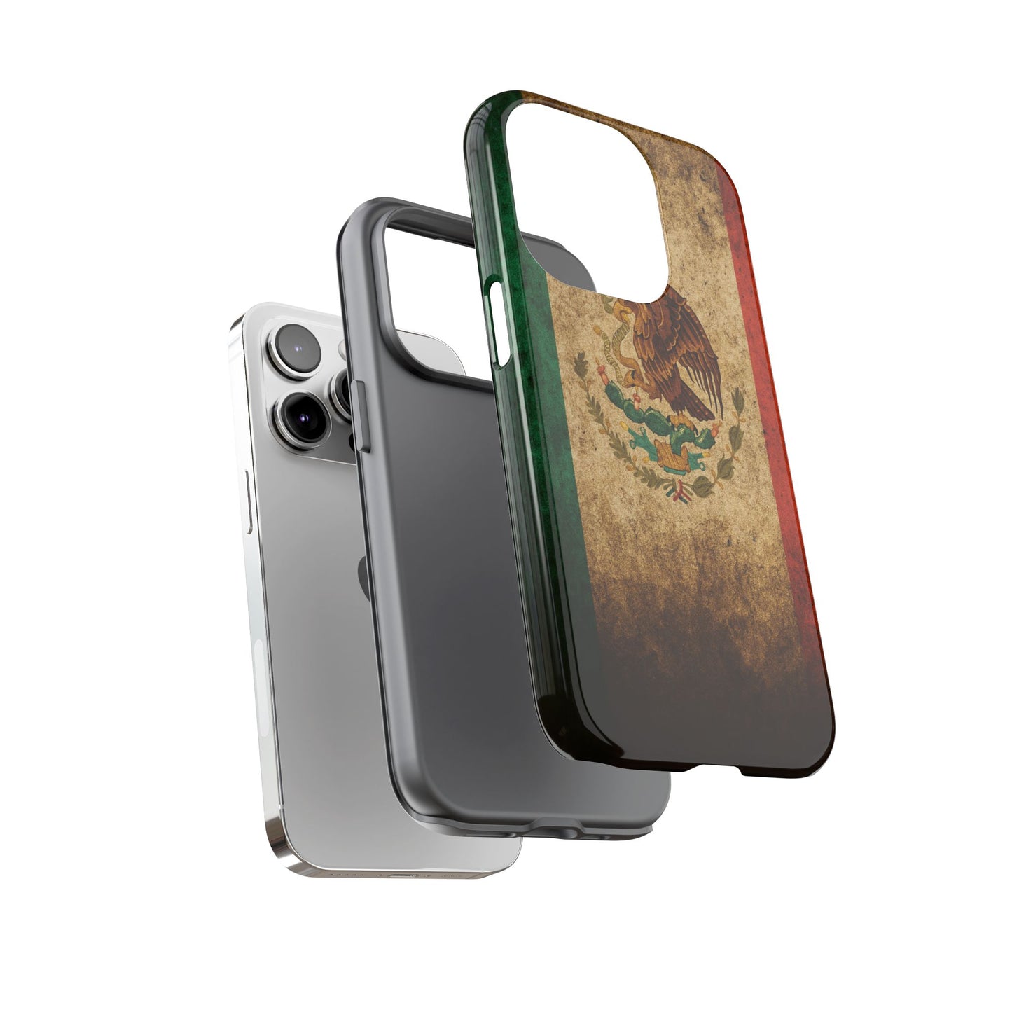 Vintage Mexico Flag Phone Case – Mexican Pride Grunge Flag Aesthetic Tough Case