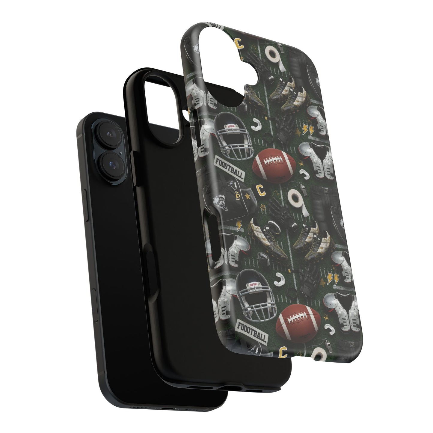 Football Pattern Phone Case – Sports Fan Tough Protective Game Day Case