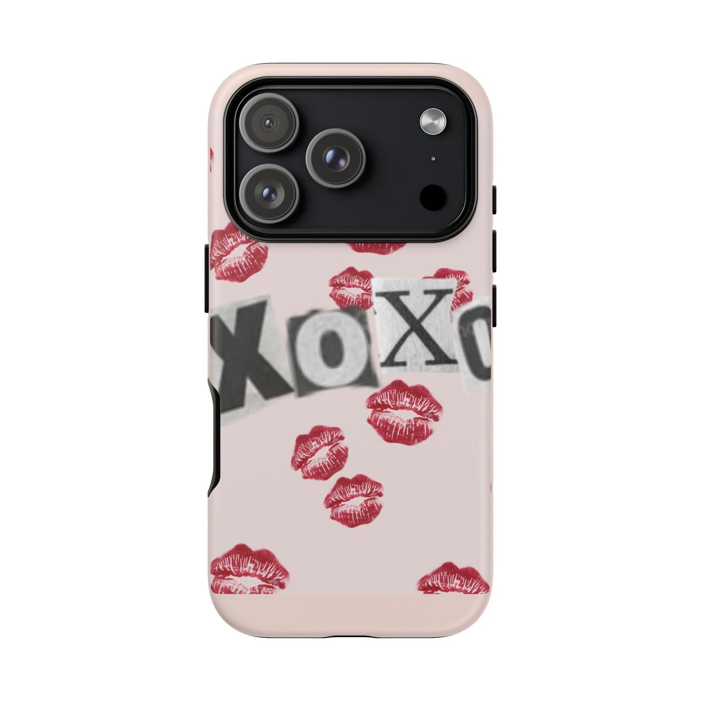 XOXO Kiss Print Phone Case | Coquette Valentine Aesthetic | Cute Pink Lipstick Kiss Tough Case for iPhone & Samsung