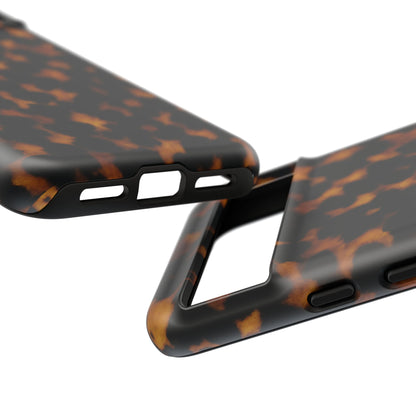 Tortoiseshell Phone Case – Brown Leopard Pattern Luxury Tough Protective Case