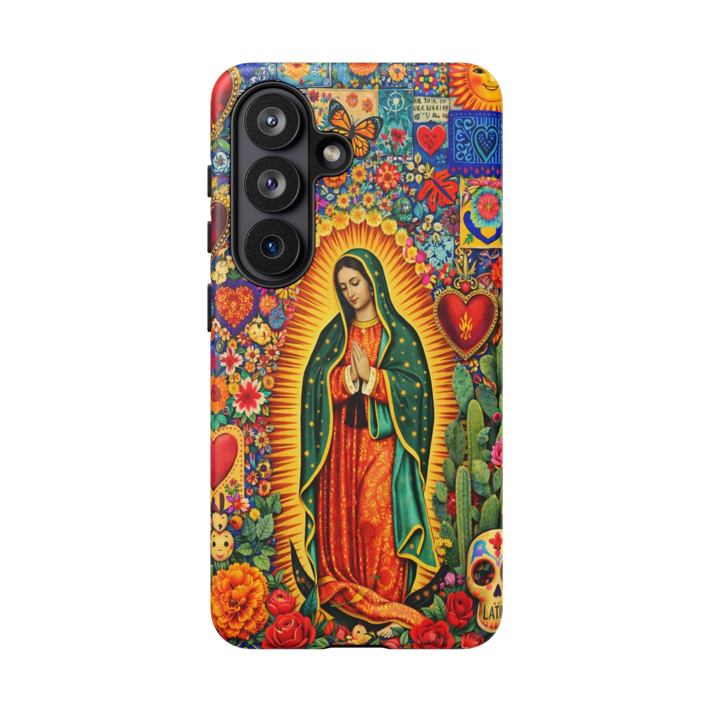 Virgin Mary Guadalupe Phone Case Mexican Folk Art Tough Cover iPhone Samsung