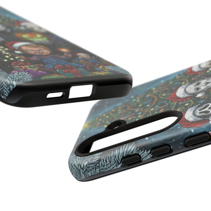 Christmas Horror Phone Case – Festive Slasher Collage Tough Case (iPhone, Samsung, Pixel)