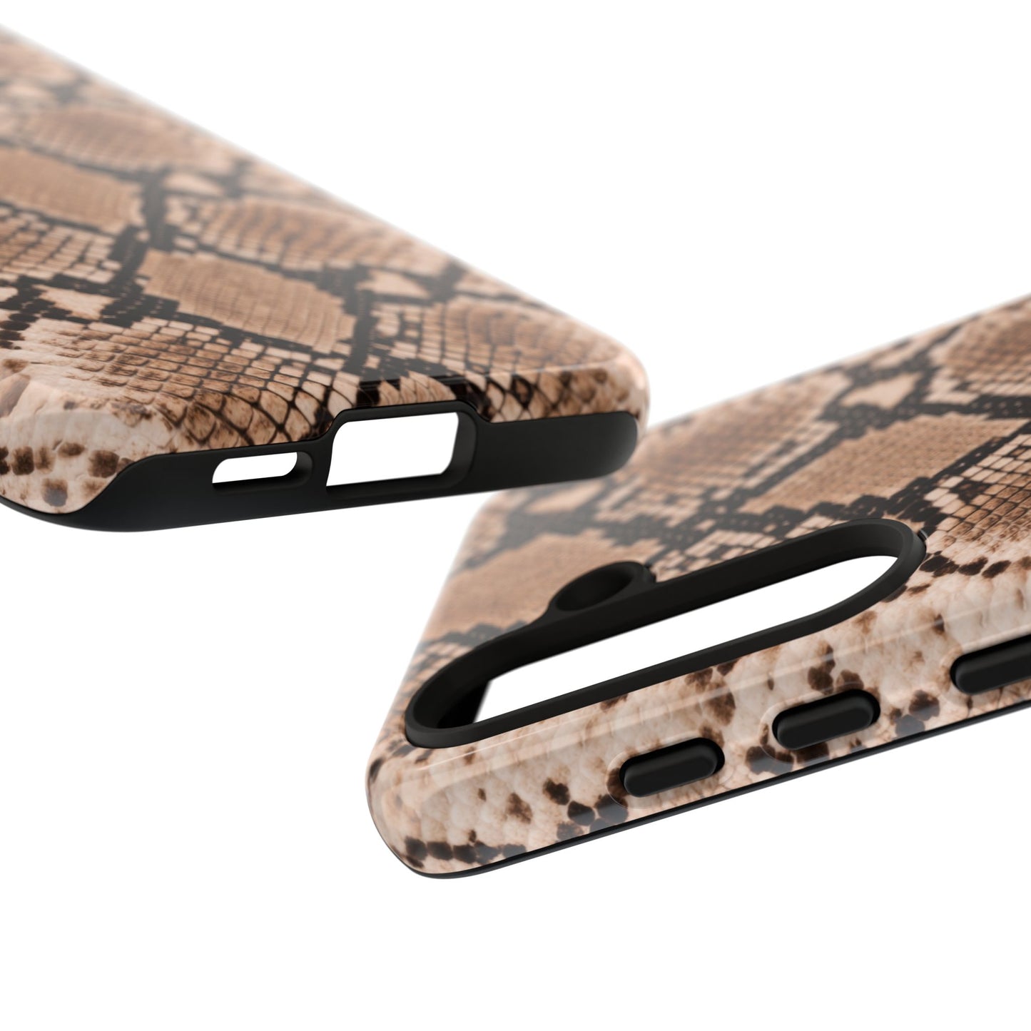 Snake Print Phone Case – Brown Python Pattern Slim Protective Cover for Iphone, Samsung Galaxy and Pixel