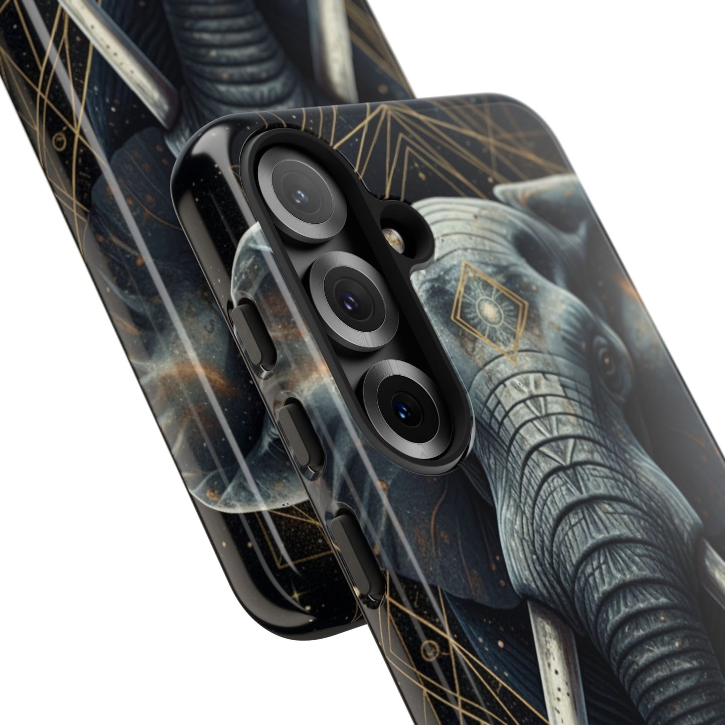 Elephant Mandala Phone Case | Minimal Gold Accent Tough Case