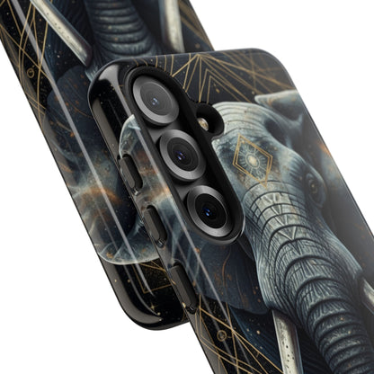 Elephant Mandala Phone Case | Minimal Gold Accent Tough Case