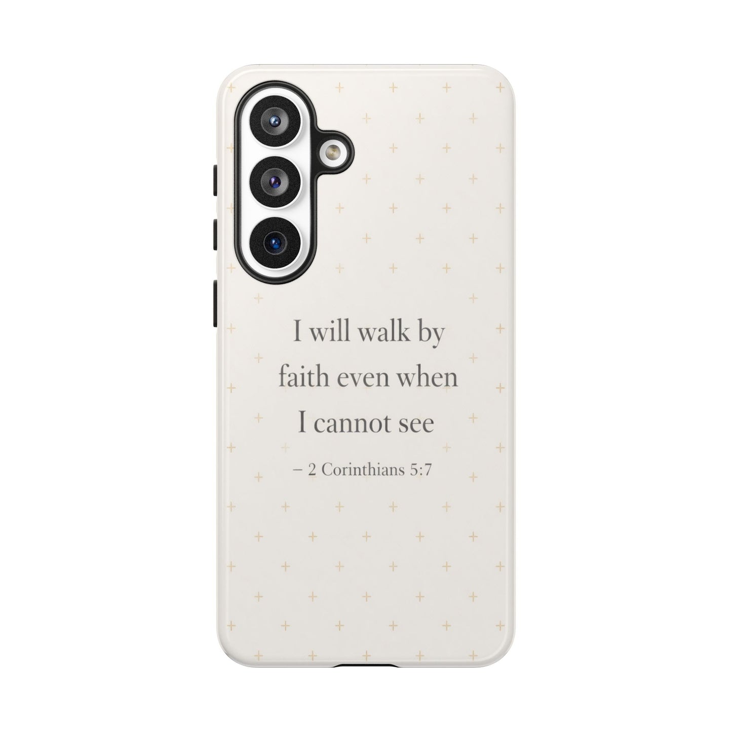 Walk by Faith Phone Case 2 Corinthians 5:7 Christian Bible Cover
