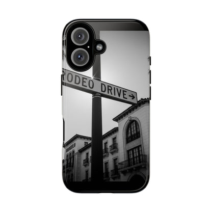 Rodeo Drive Phone Case | Los Angeles Aesthetic Black & White Photography | Luxury LA Street Tough Case for iPhone & Samsung