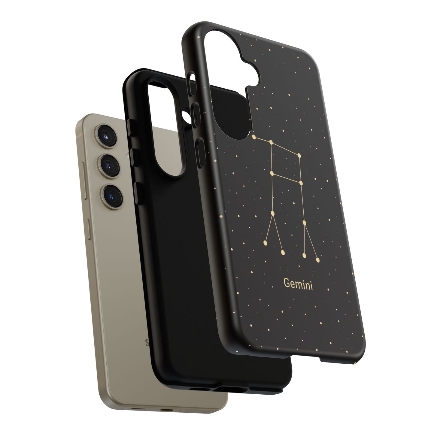 Gemini Zodiac Constellation Phone Case – Luxe Gold Celestial Cover