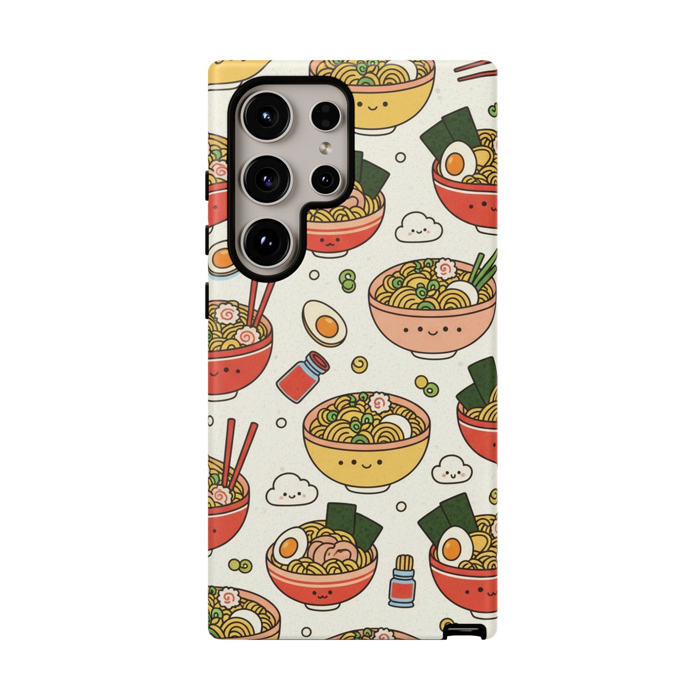 Kawaii Ramen Phone Case – Cute Japanese Food Pattern | Noodle Bowl Aesthetic Case