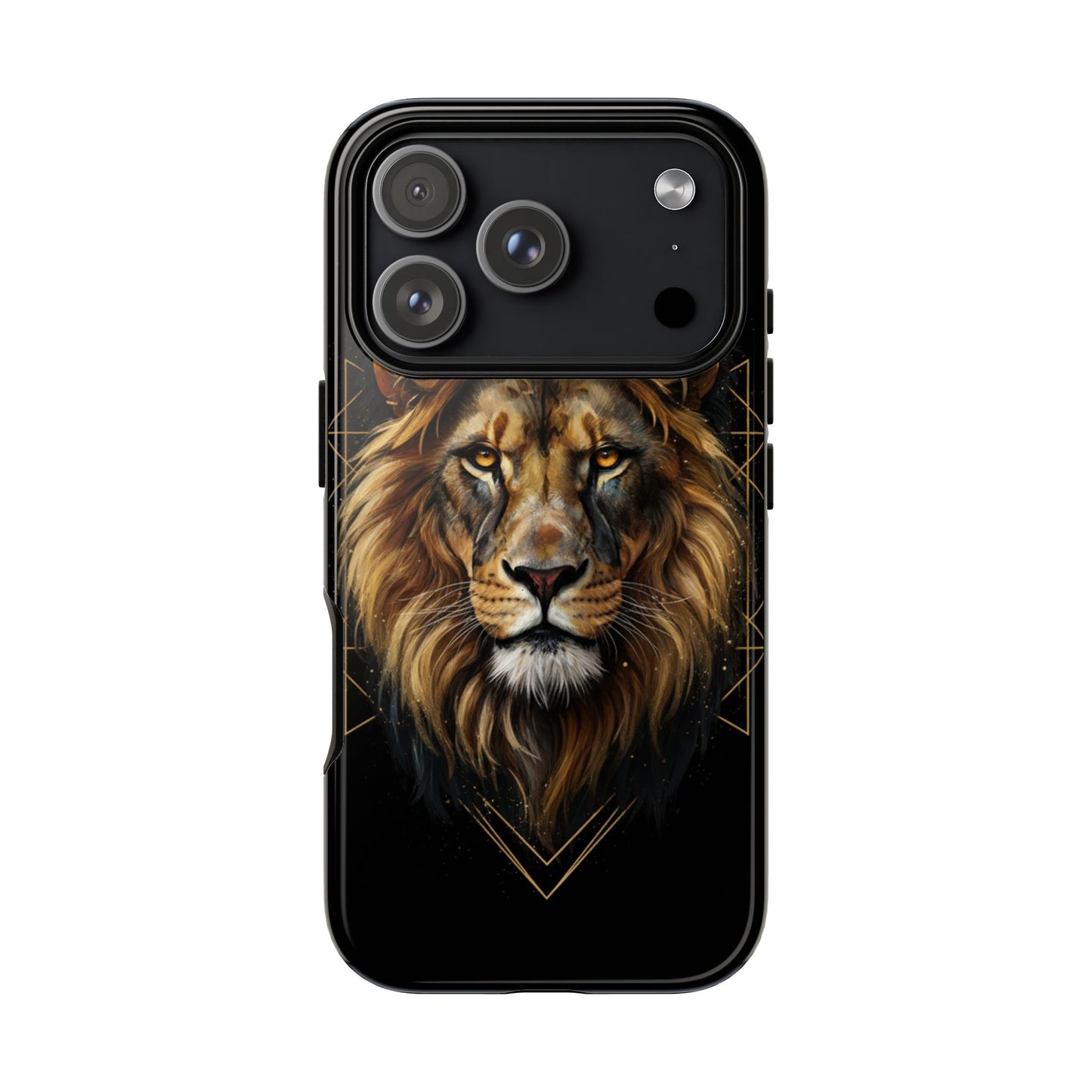 Majestic Lion Phone Case – Black Gold Luxury Lion Art Tough Protective Case