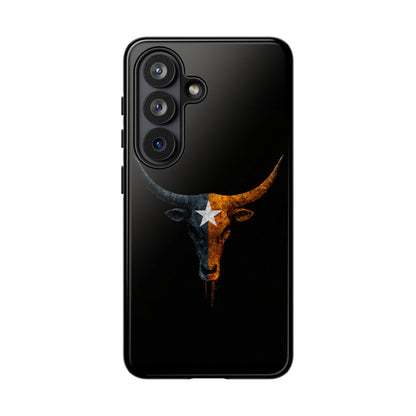 Texas Longhorn Skull Phone Case Western Cowboy Bull iPhone Samsung Cover