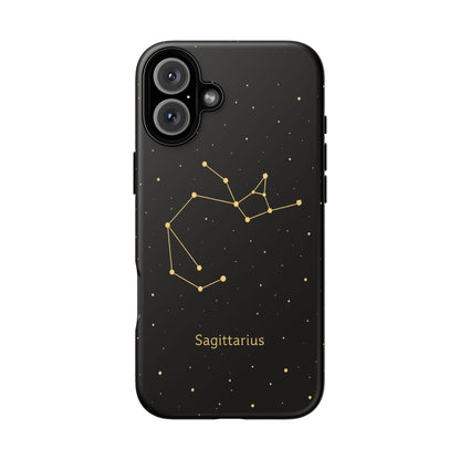 Sagittarius Zodiac Constellation Phone Case – Luxe Gold Celestial Cover