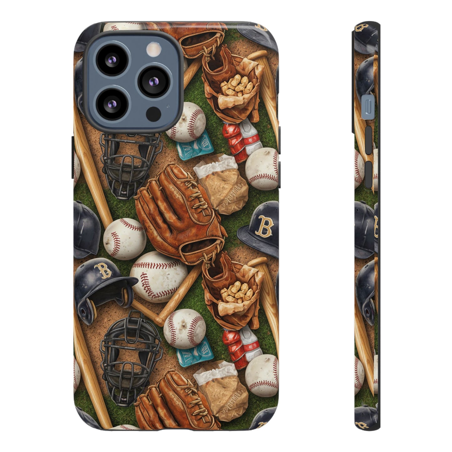 Baseball Gear Collage Phone Case – Vintage Baseball Equipment Sports Tough Case