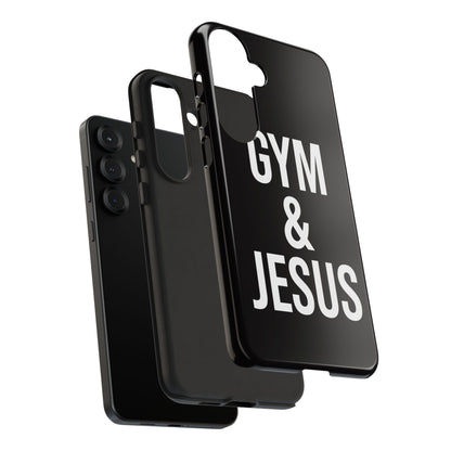 Gym & Jesus Phone Case Christian Faith Workout Gym Motivation Case