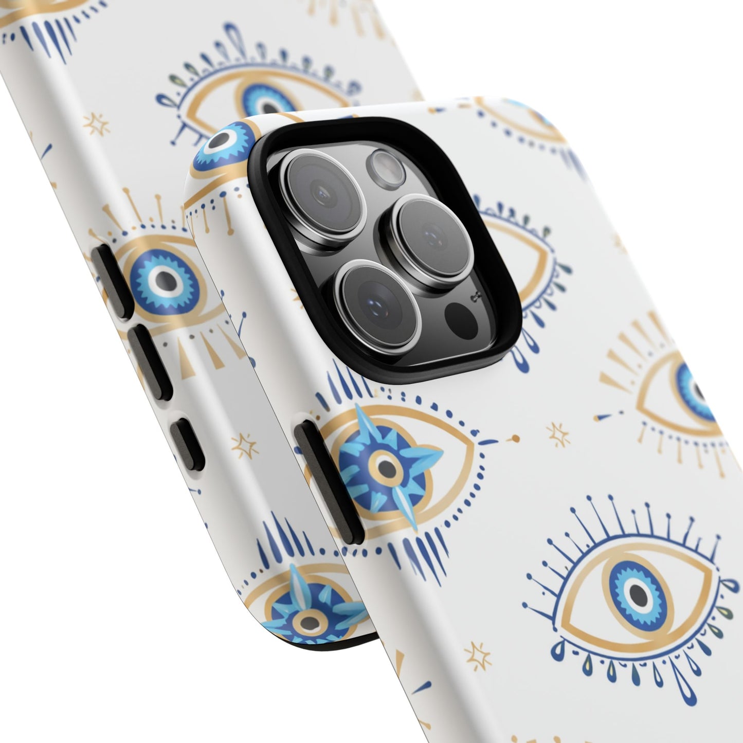 Blue Evil Eye Phone Case – Protective Slim Shockproof Cover for Iphone, Samsung Galaxy and Pixel
