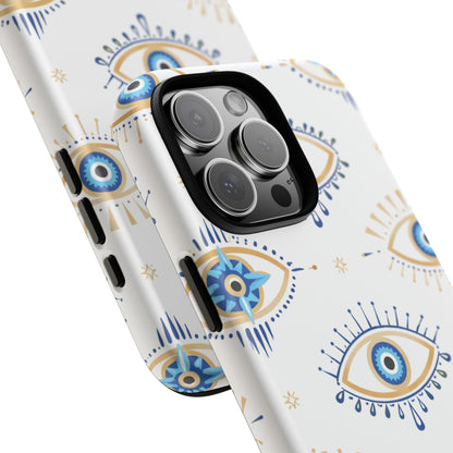 Blue Evil Eye Phone Case – Protective Slim Shockproof Cover for Iphone, Samsung Galaxy and Pixel