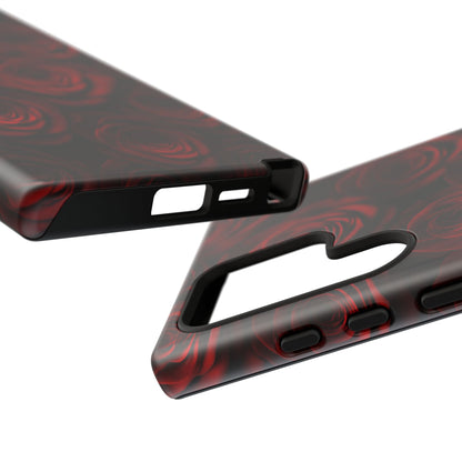 Dark Red Rose Phone Case – Gothic Floral Tough Case (iPhone, Samsung, Pixel)