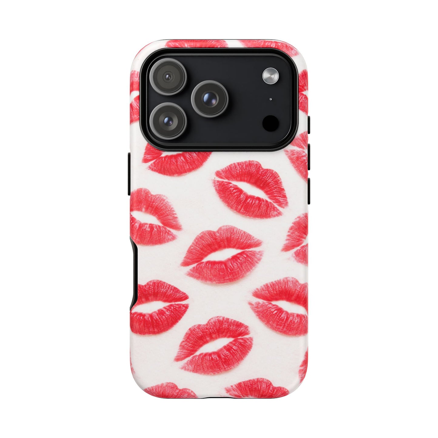 Red Lipstick Kiss Phone Case – Sexy Lip Print Pattern Tough Protective Cover