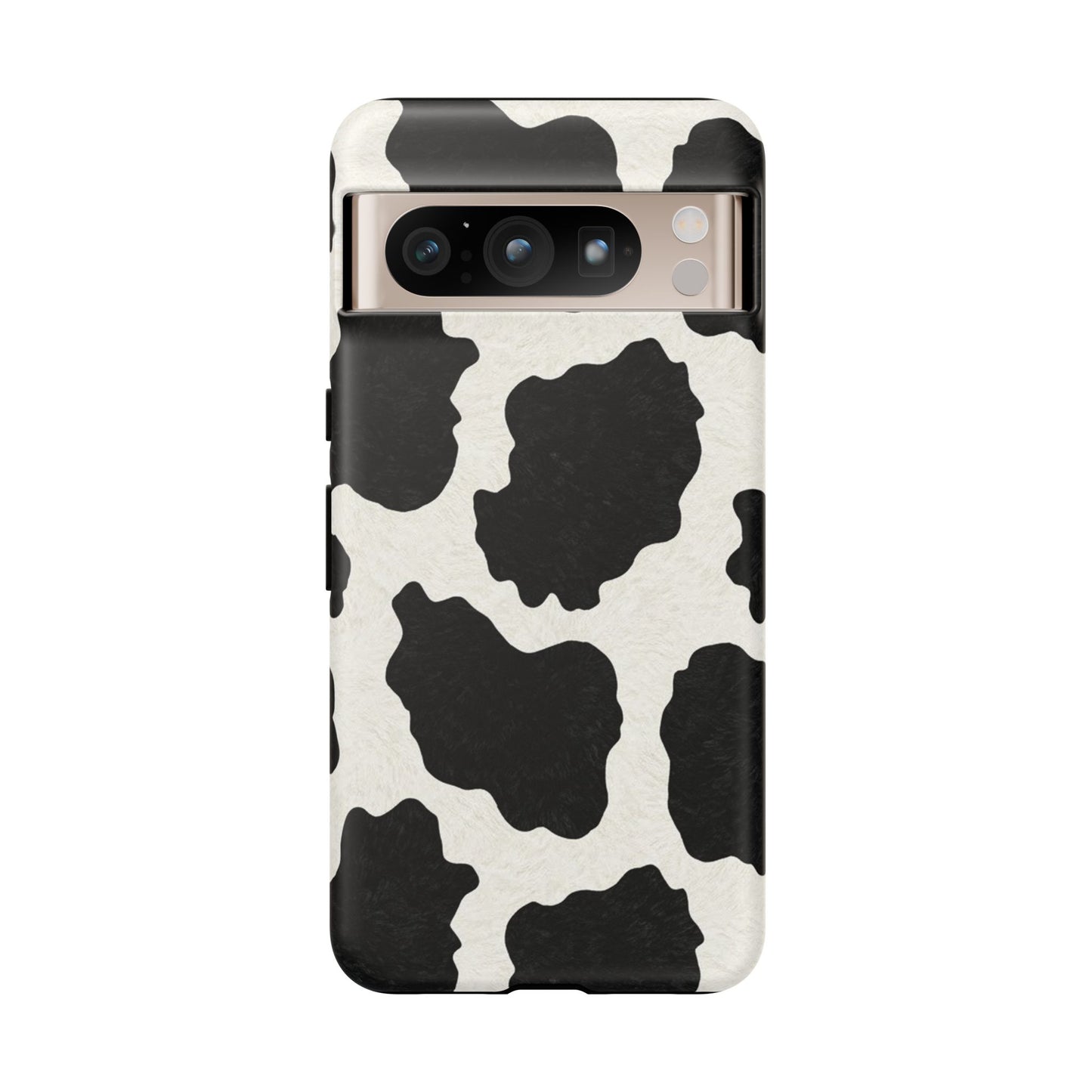 Black & White Cow Print Phone Case | Western Aesthetic iPhone & Samsung Tough Case