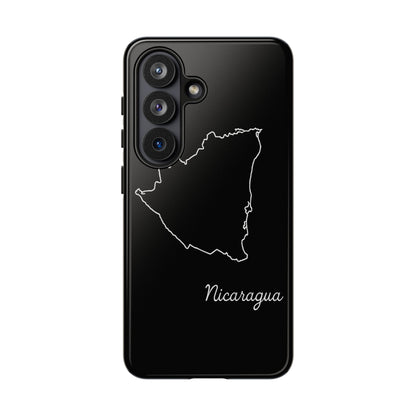 Nicaragua Outline Phone Case – Minimal Country Map Tough Case (iPhone, Samsung, Pixel)