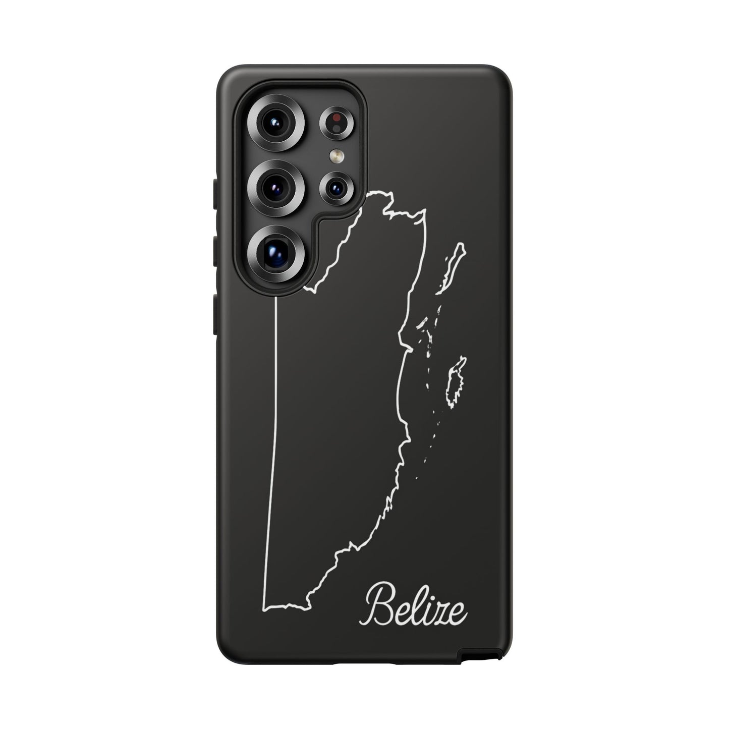 Belize Outline Phone Case – Minimal Country Map Tough Case (iPhone, Samsung, Pixel)