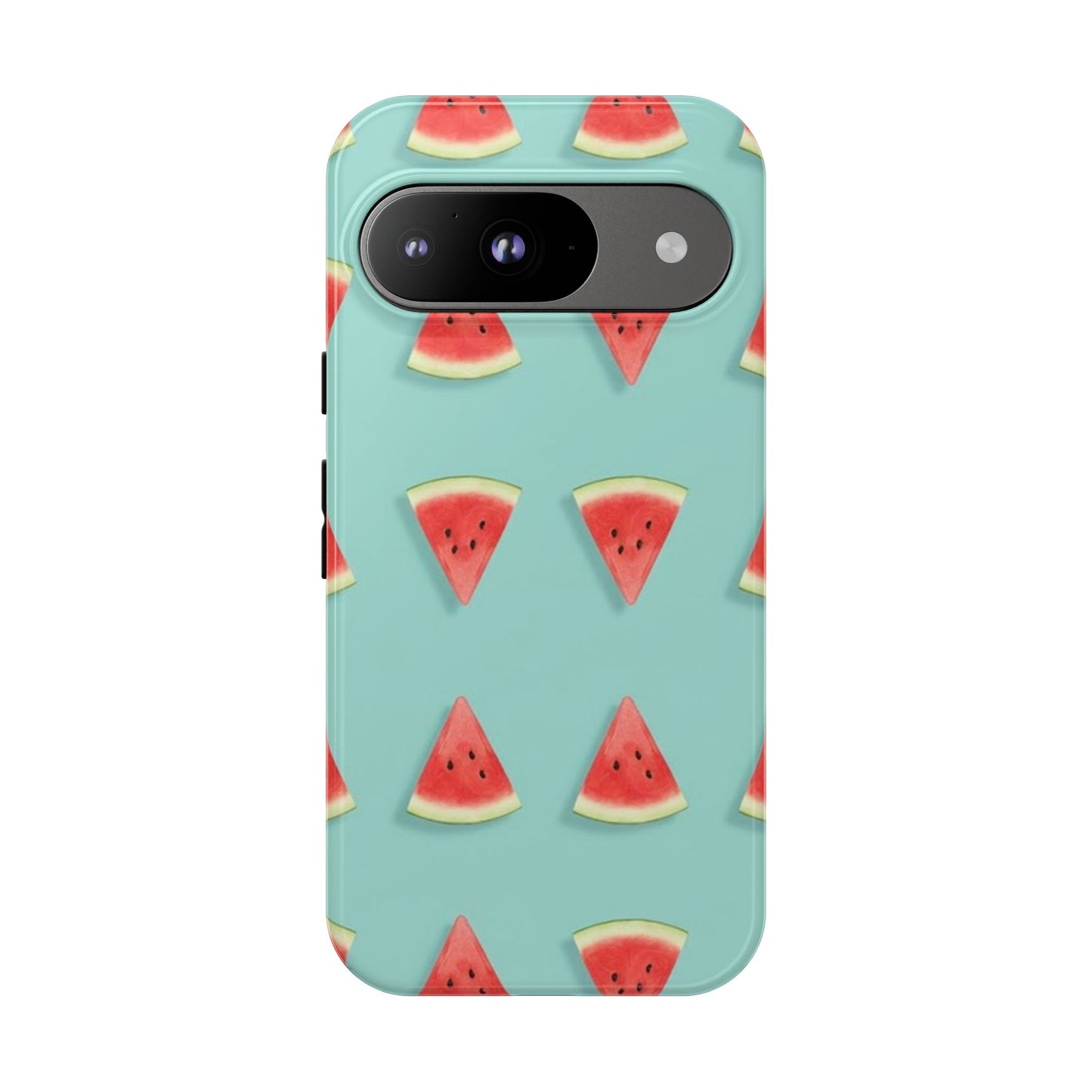 Watermelon Phone Case – Pastel Blue Summer Fruit Tough Case (iPhone, Samsung, Pixel)