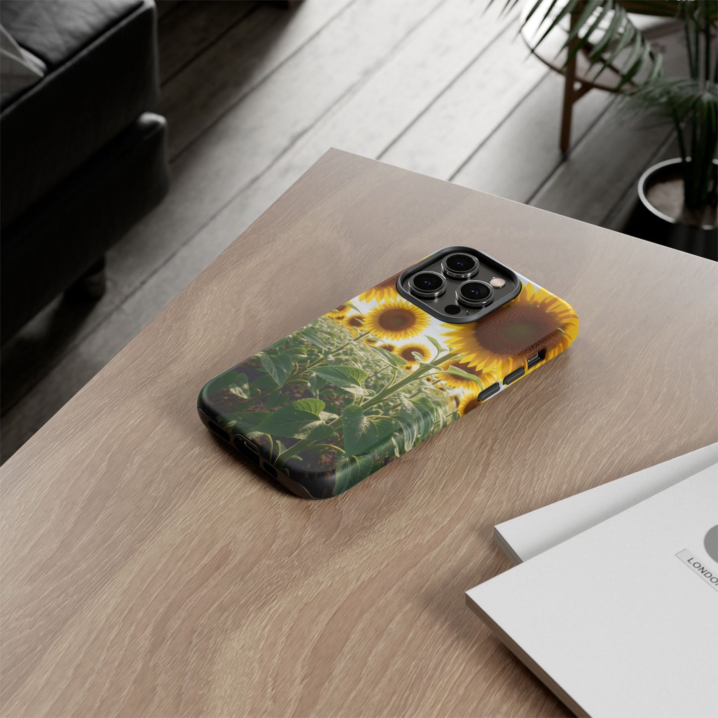 Sunflower Field Phone Case | Golden Hour Floral Aesthetic | Bright Summer Tough Case