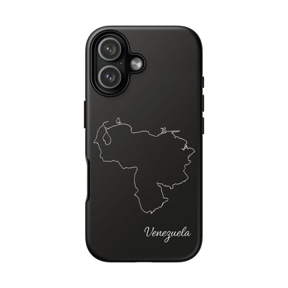 Venezuela Outline Phone Case – Minimal Country Map Tough Case (iPhone, Samsung, Pixel)