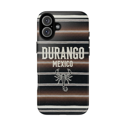 Durango Mexico Phone Case | Serape Scorpion Western Design | Mexican Heritage Tough Case for iPhone & Samsung