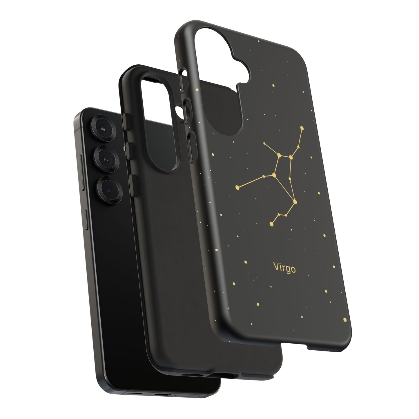 Virgo Zodiac Constellation Phone Case – Luxe Gold Celestial Cover
