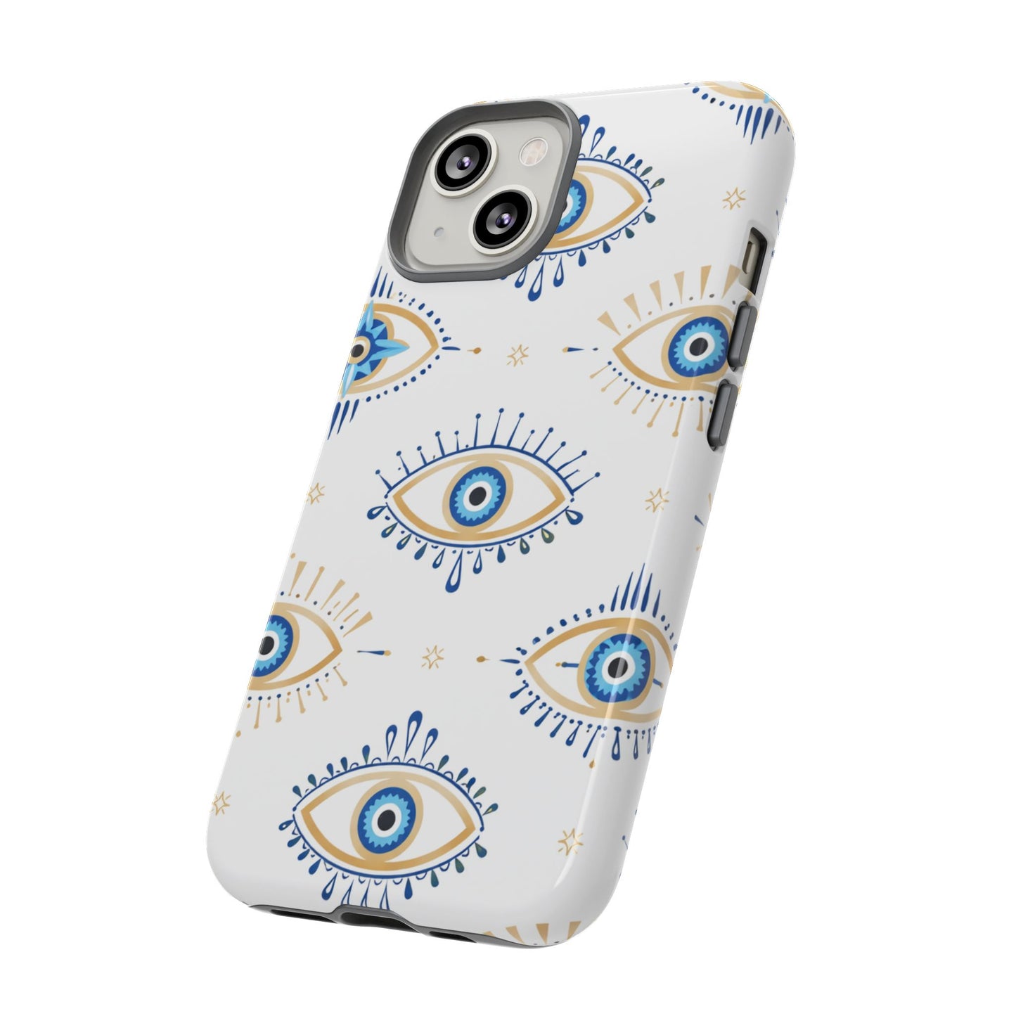 Blue Evil Eye Phone Case – Protective Slim Shockproof Cover for Iphone, Samsung Galaxy and Pixel