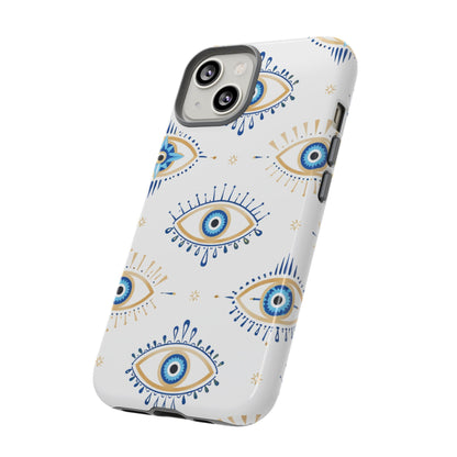 Blue Evil Eye Phone Case – Protective Slim Shockproof Cover for Iphone, Samsung Galaxy and Pixel