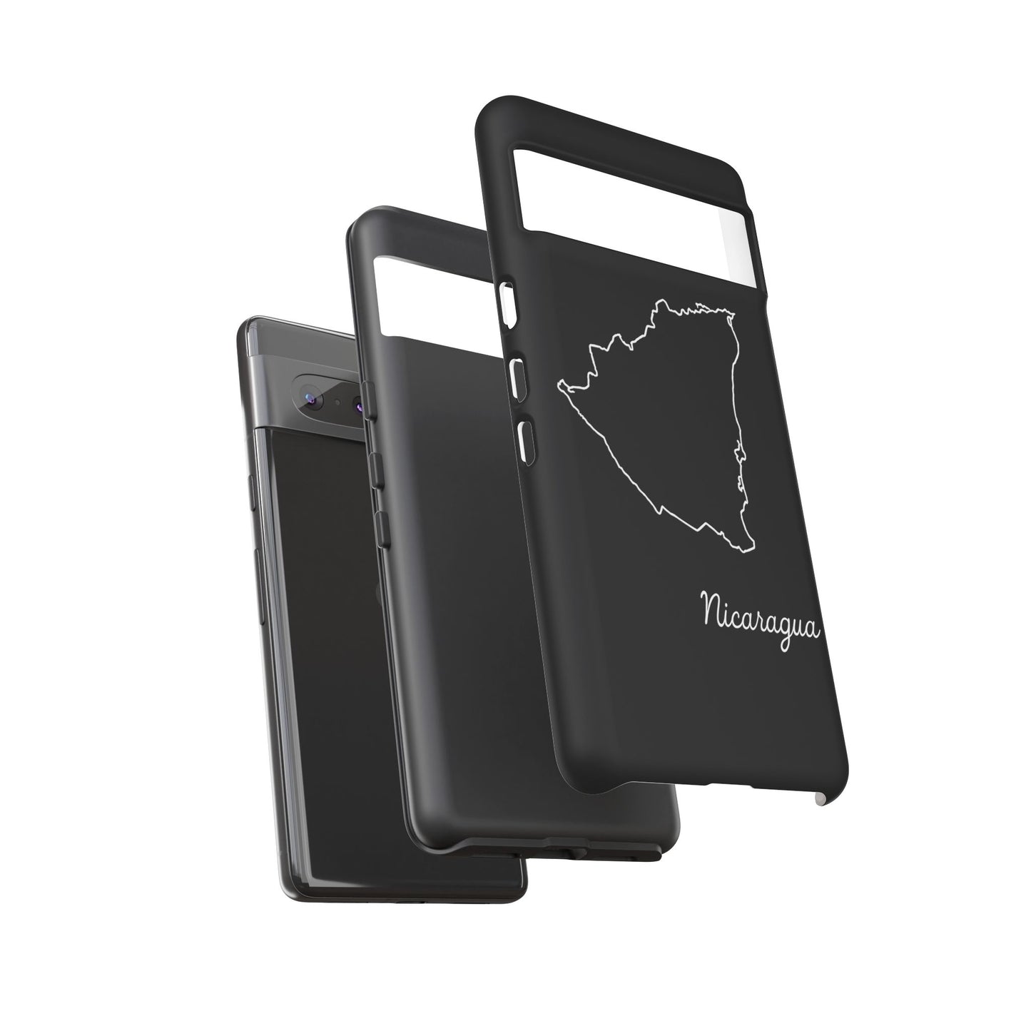 Nicaragua Outline Phone Case – Minimal Country Map Tough Case (iPhone, Samsung, Pixel)