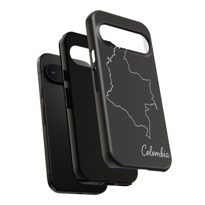 Colombia Outline Phone Case – Minimal Country Map Tough Case (iPhone, Samsung, Pixel)