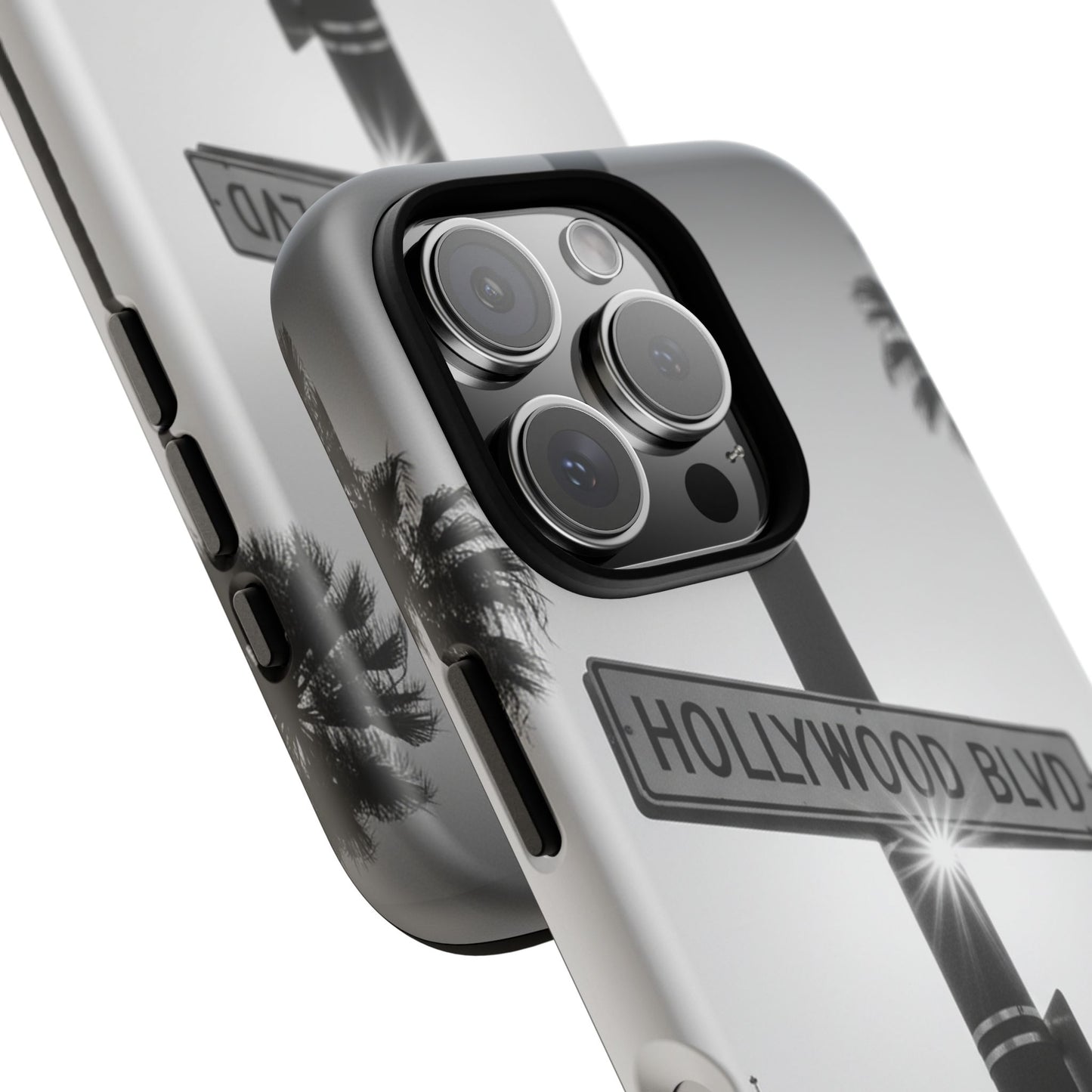 Hollywood Blvd Phone Case | Vintage Los Angeles Street Sign | Black & White LA Aesthetic