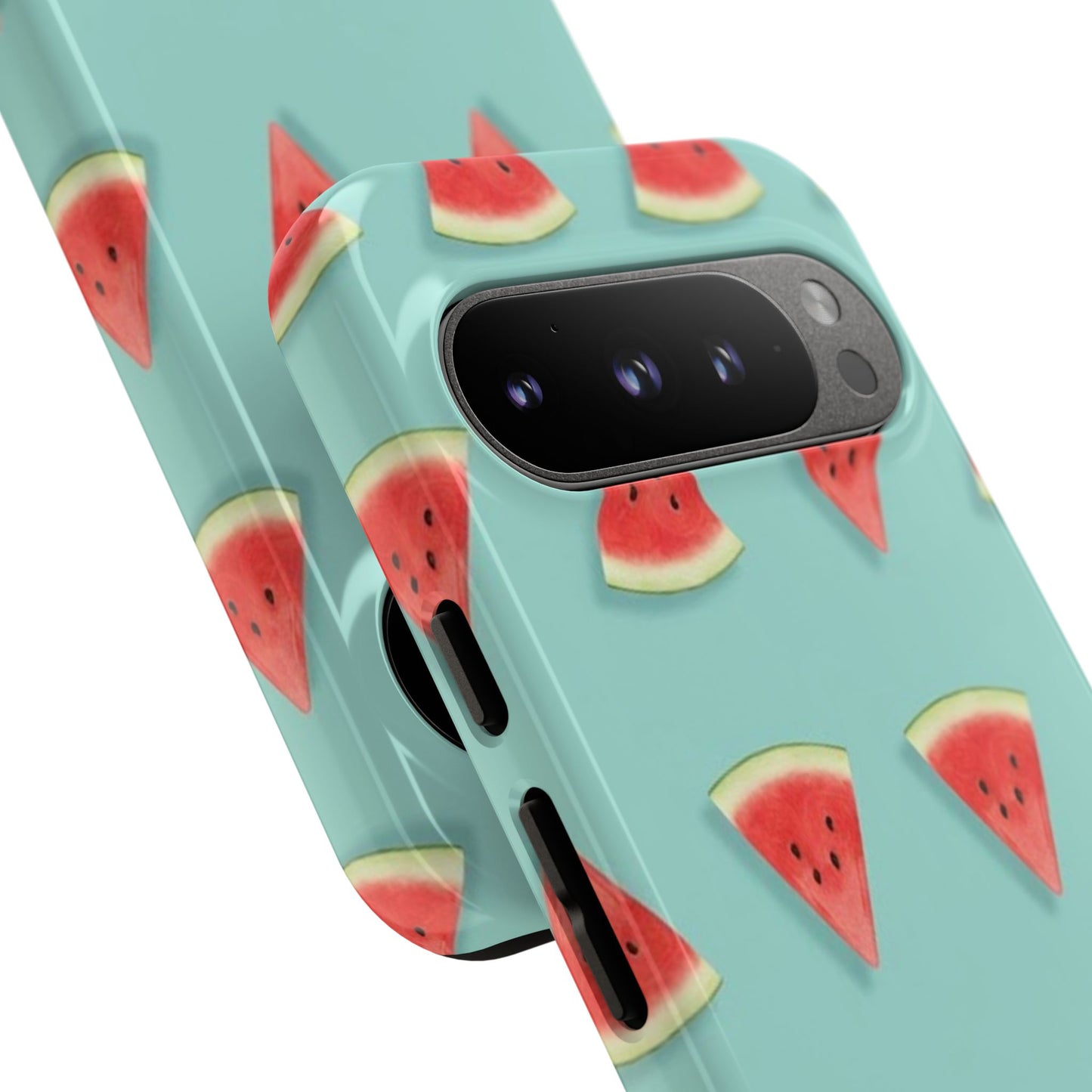 Watermelon Phone Case – Pastel Blue Summer Fruit Tough Case (iPhone, Samsung, Pixel)
