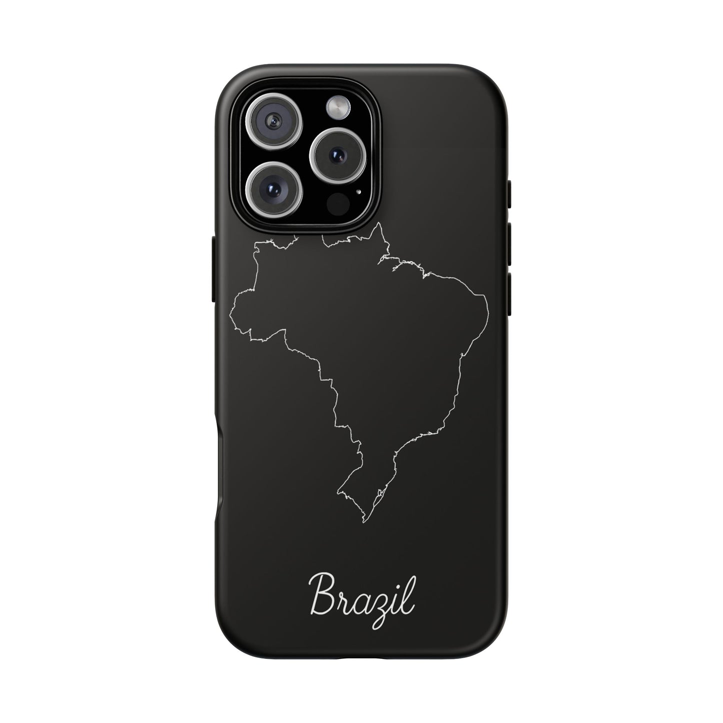 Brazil Outline Phone Case – Minimal Country Map Tough Case (iPhone, Samsung, Pixel)