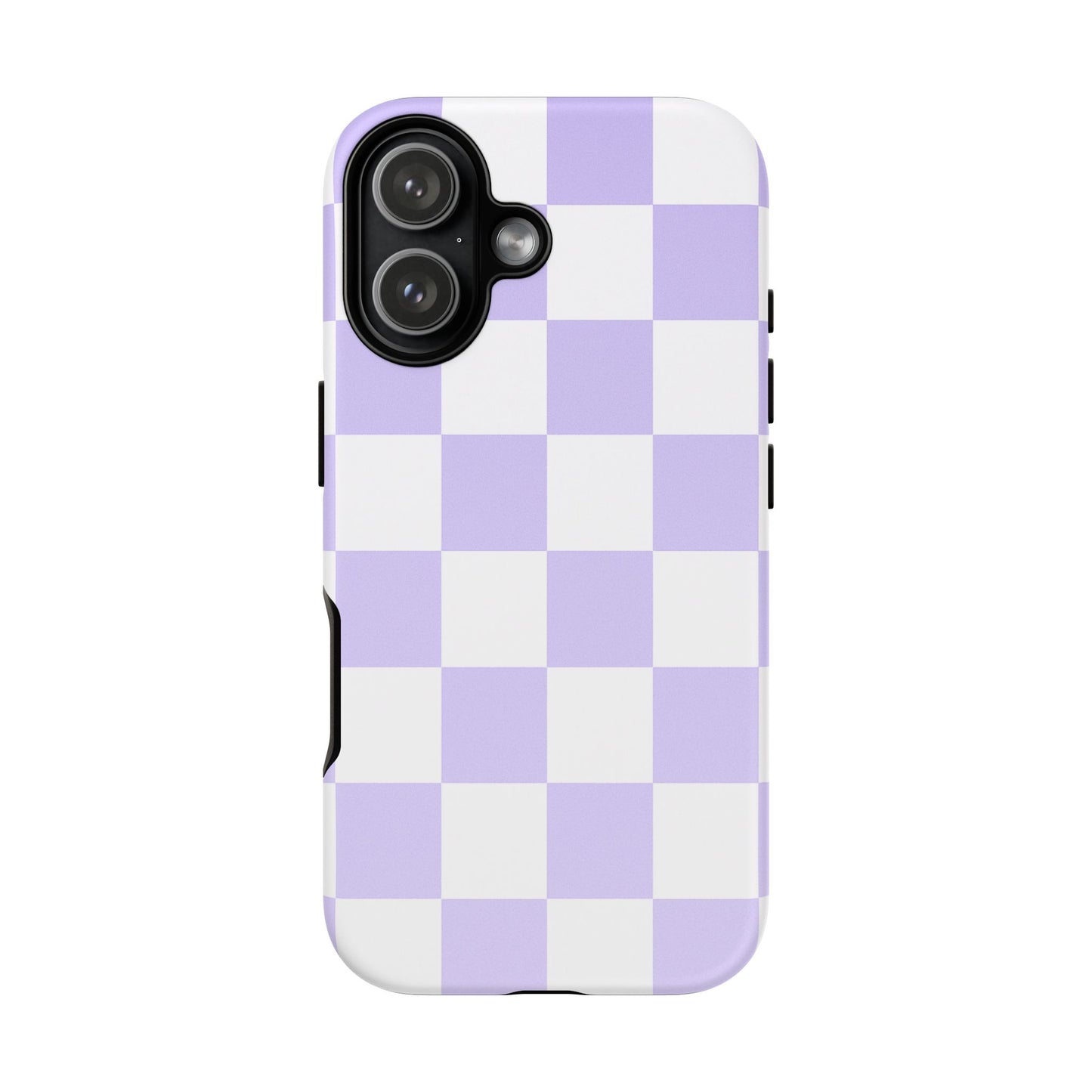 Lavender Checkerboard Phone Case | Pastel Aesthetic Checkered iPhone & Samsung Tough Case
