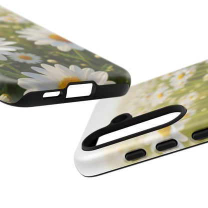 Daisy Phone Case – Floral Spring Field Tough Protective Case (iPhone, Samsung, Pixel)