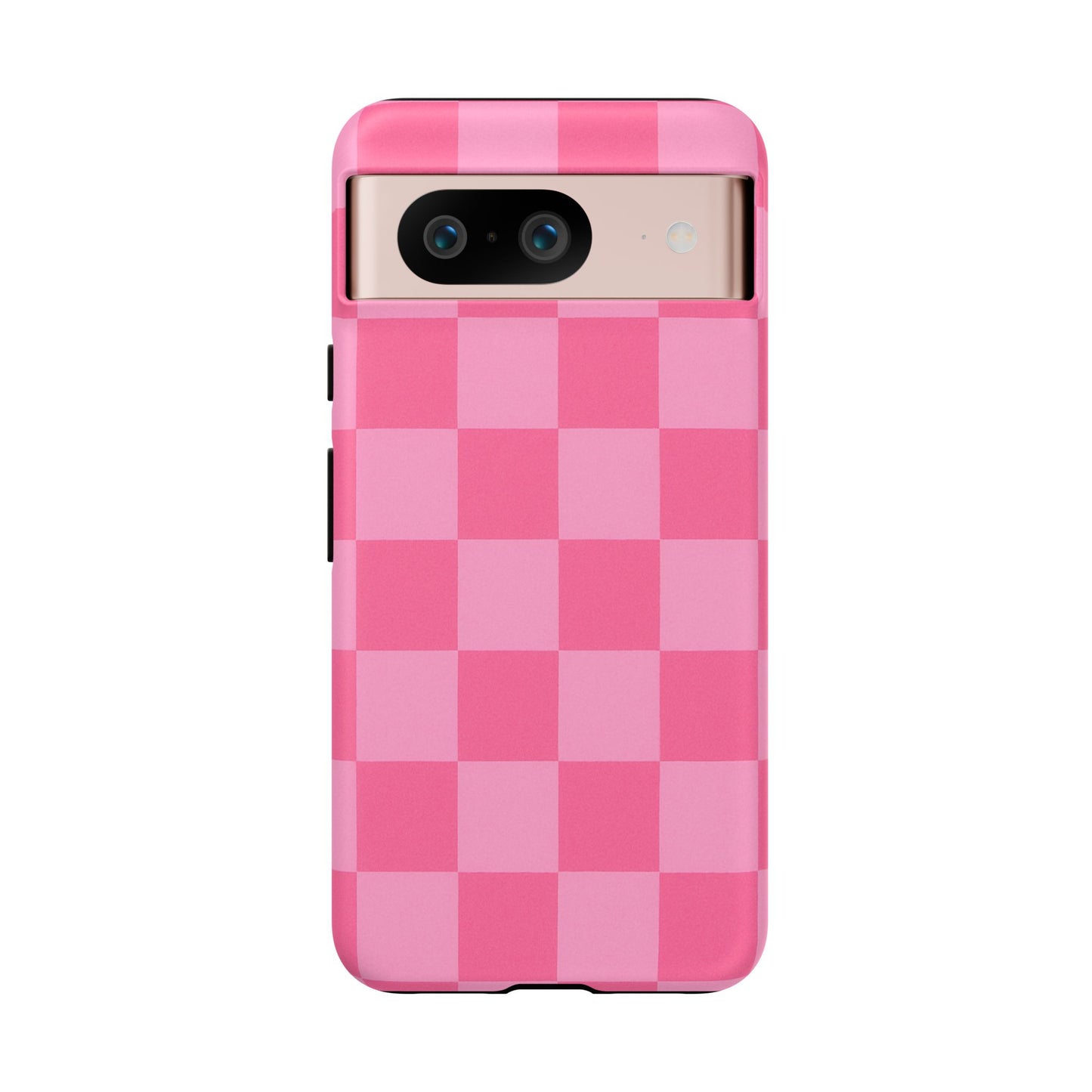 Pink Checkerboard Phone Case | Cute Aesthetic Checkered iPhone & Samsung Tough Case