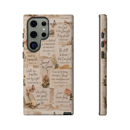 Christian Bible Verse Phone Case | Faith Scripture Aesthetic Floral Christian Case