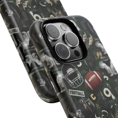 Football Pattern Phone Case – Sports Fan Tough Protective Game Day Case